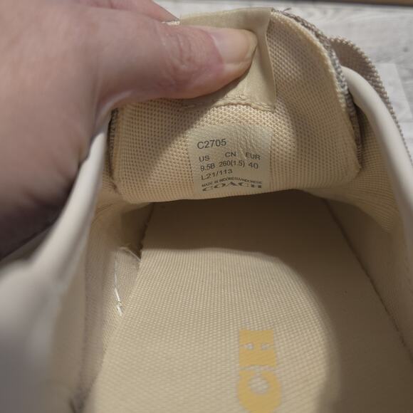 New Coach Women’s Citysole Skate Sneaker Stone / Chalk Sz 9.5 - Picture 10 of 10